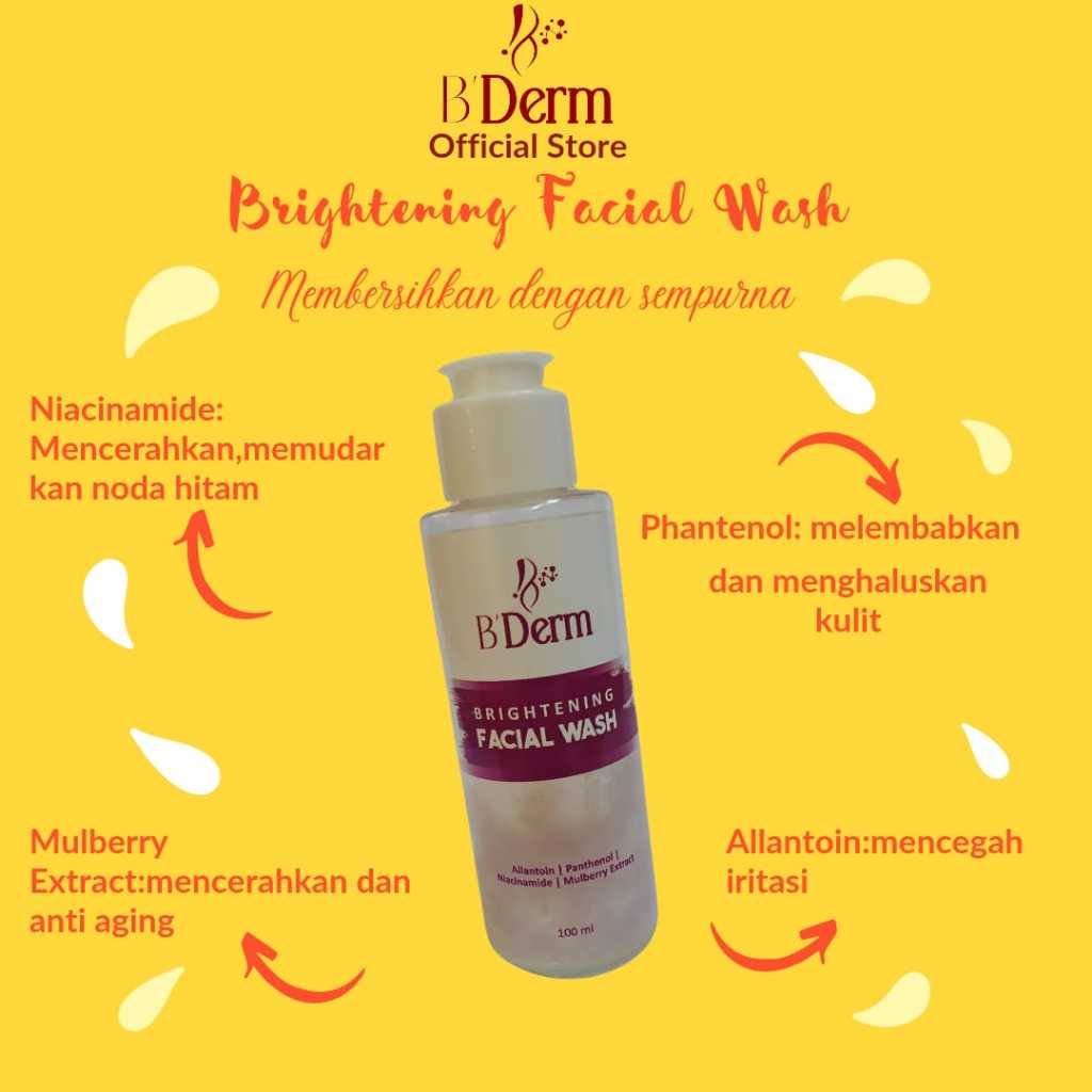 Jual B'DERM BRIGHTENING FACIAL WASH (BPOM) | Shopee Indonesia