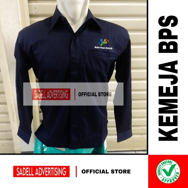 Jual Kemeja BPS Seragam Badan Pusat Statistik Navy Lengan Panjang Pria ...