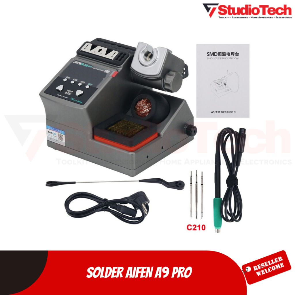 Jual Solder Station AIFEN A9 PRO C210 Free 3 Mata C210 Magma / Solder ...