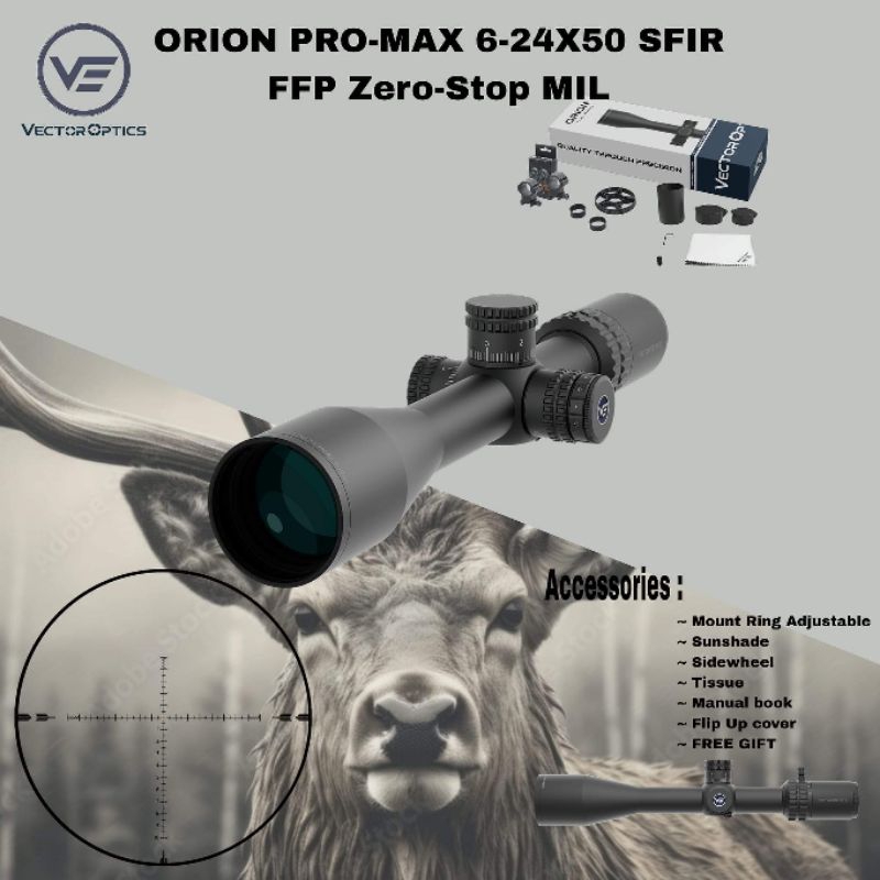 Jual VECTOR ORION PRO-MAX 6-24X50 HD FFP IR | Shopee Indonesia