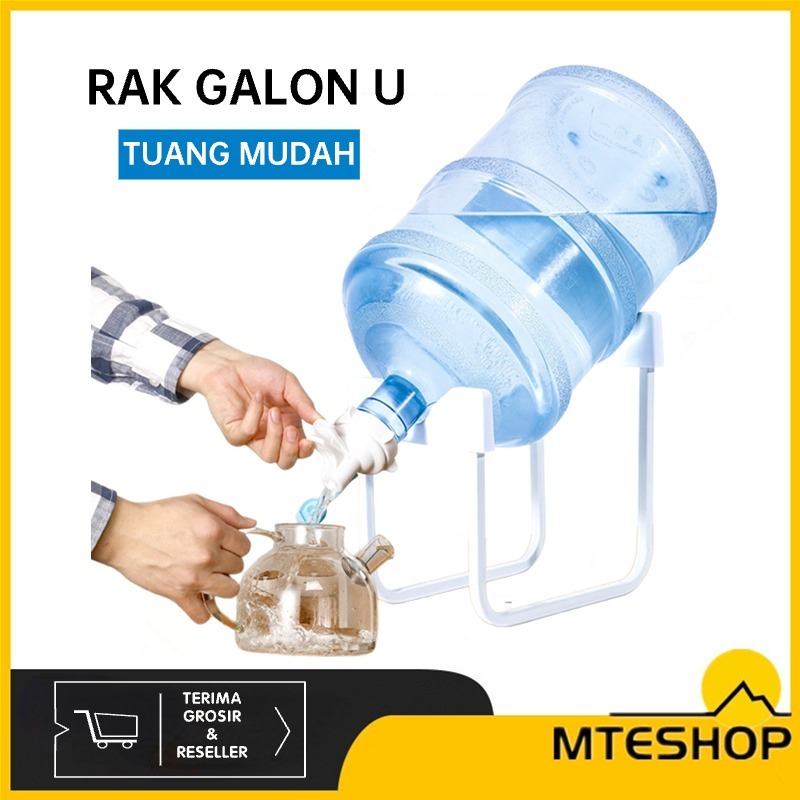 Jual Mte Rak Galon Aqua Model U Kran Air Minum Rack Aqua Set Penyangga Minuman Kaki Galon Besi