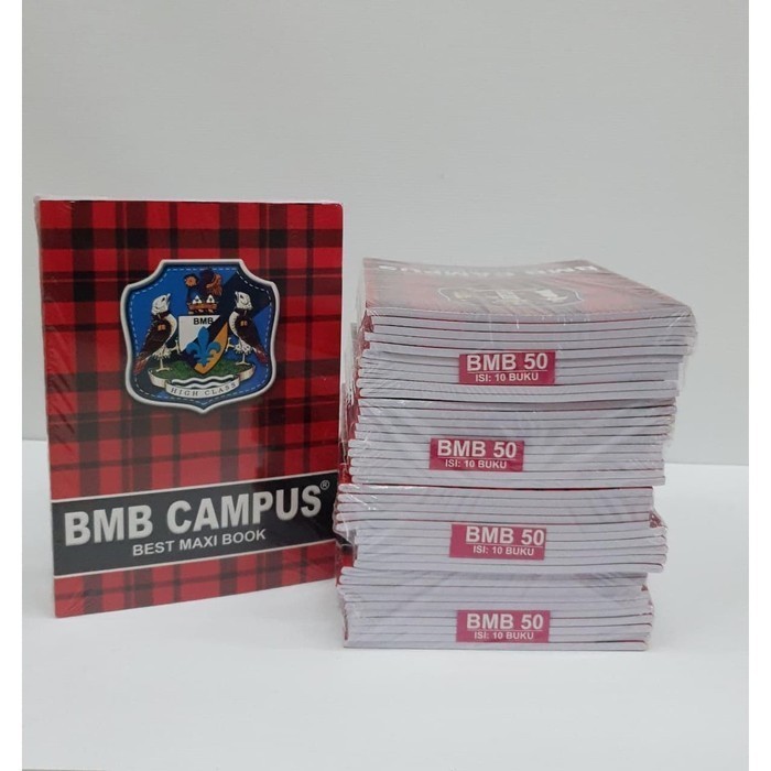 Jual Buku Tulis BMB / BMC Campus 50 lembar (1 Pack 10 Buku) | Shopee ...