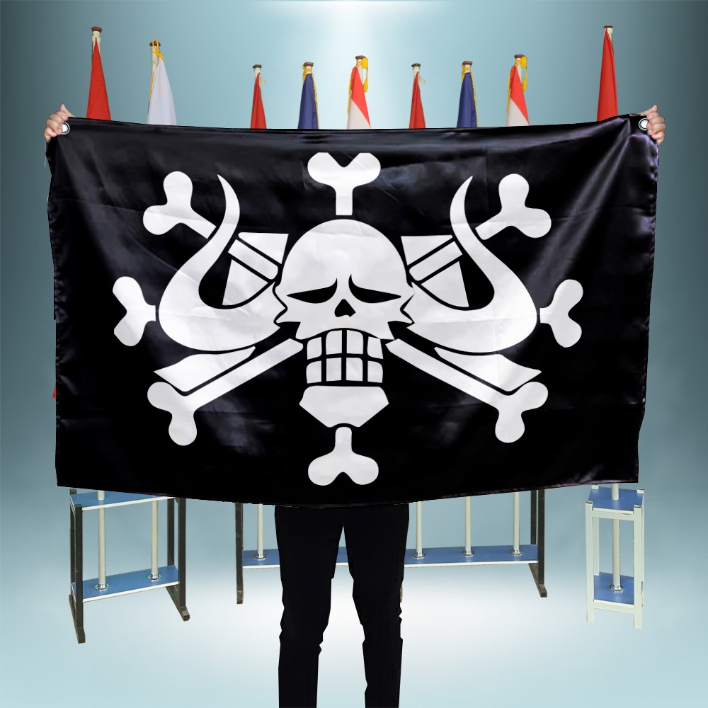 Jual Bendera Kaido Bajak Laut One Piece Beast Jolly Roger Wall Decor ...