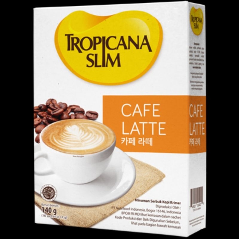 Jual Tropicana Slim Caffe latte 10 sachet kopi Rendah Gula. | Shopee ...