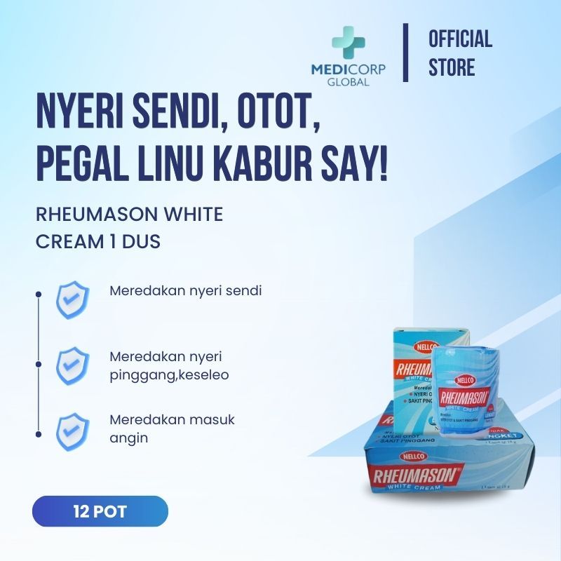 Jual [MEDICORP] Rheumason White Cream 18gr 1 lusin - balsem nyeri otot ...