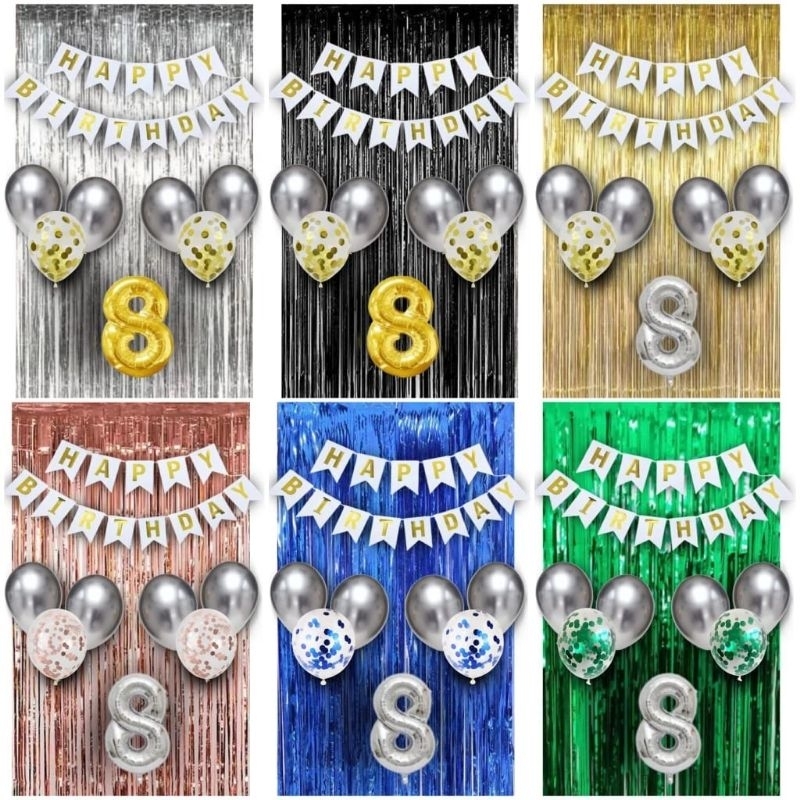 Set decorasi ultah/Decor ulang tahun/paket dekorasi ulang tahun /paket Decor happy birthday