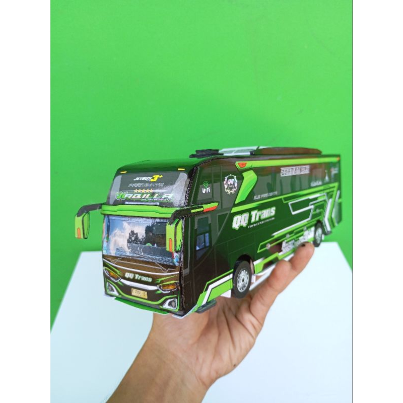 Jual Miniatur Bus NABILA QQ Trans JB3 Papercraft set hadiah pajangan ...