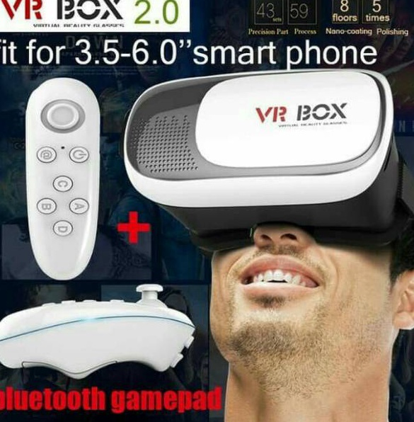 Jual Harga Terbaik Virtual 3D Reality glasses Vrbox Remote VR Gear Box ...