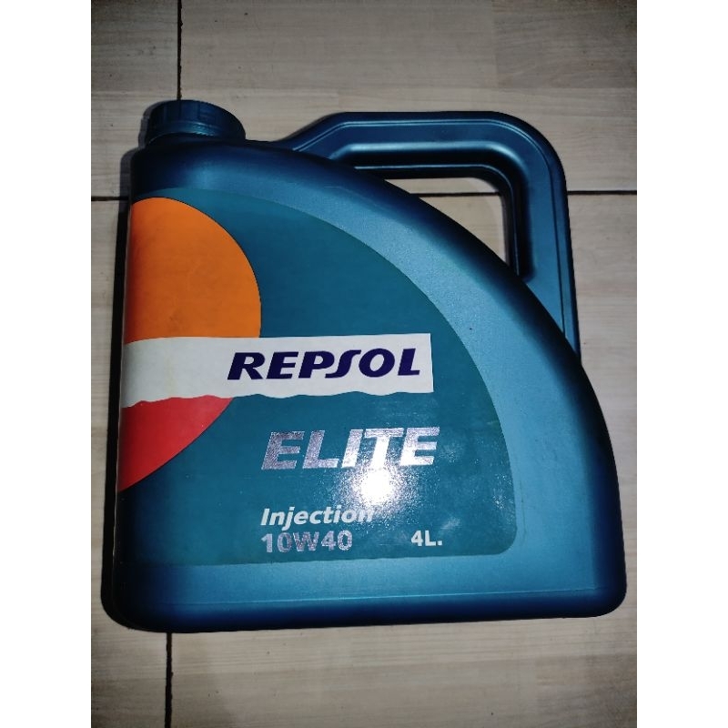 Jual Oli Mesin Repsol Elite Injection 10W-40 Kemasan 4 liter | Shopee ...