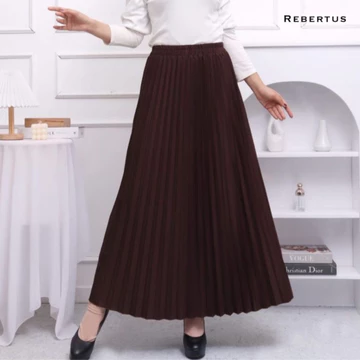 Rok Plisket Wanita Panjang Premium Rebertus Sofia