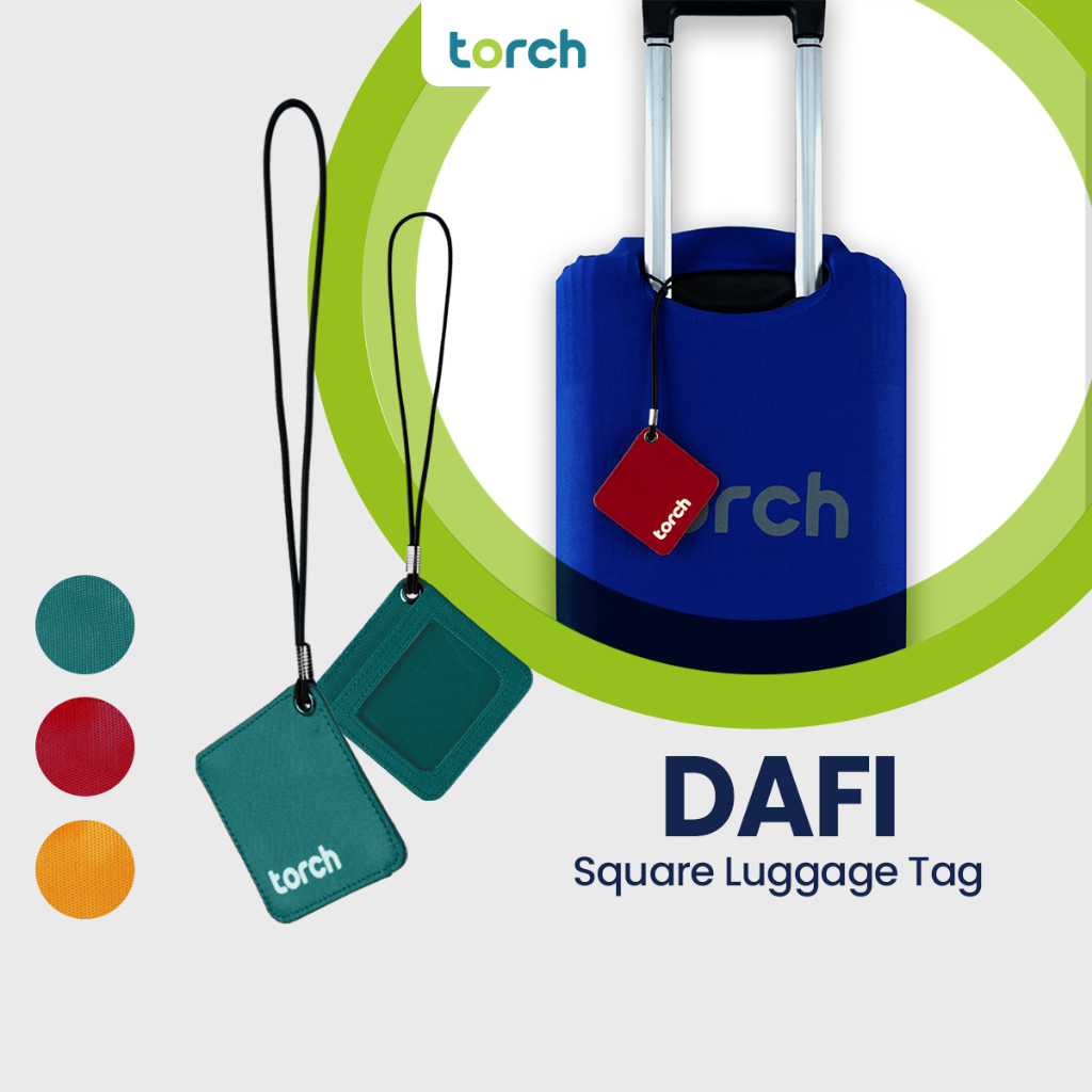 Jual TORCH Dafi Square Round Luggage Tag Gantungan Label Koper Tas ...