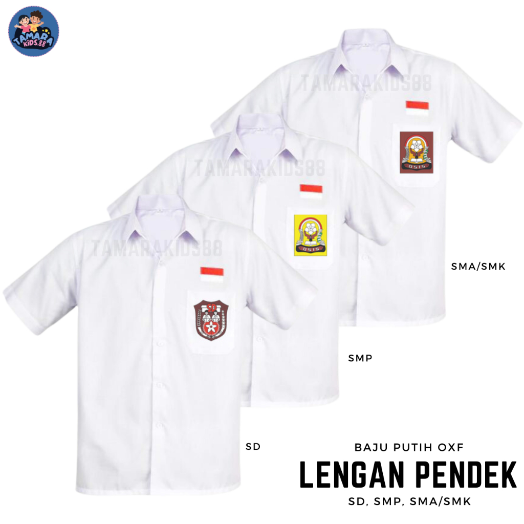 Jual Seragam Baju Putih Sekolah SD/SMP/SMA Lengan Pendek Murah ...