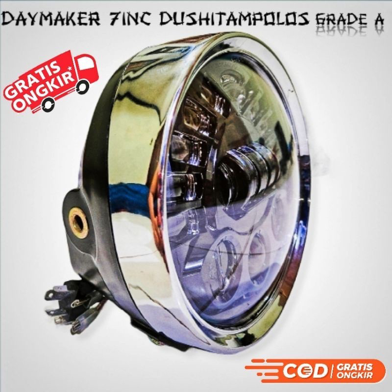 Jual Lampu HEADLAMP Daymaker 7 inch 19 led Set Batok lampu Tiger Revo ...