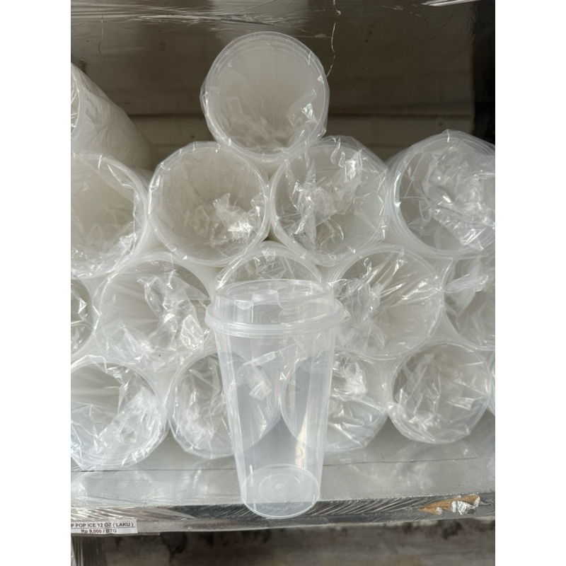 Jual CUP + TUTUP BENING INJECTION (READY UKURAN 500ML 16OZ/ 700ML 24OZ ...