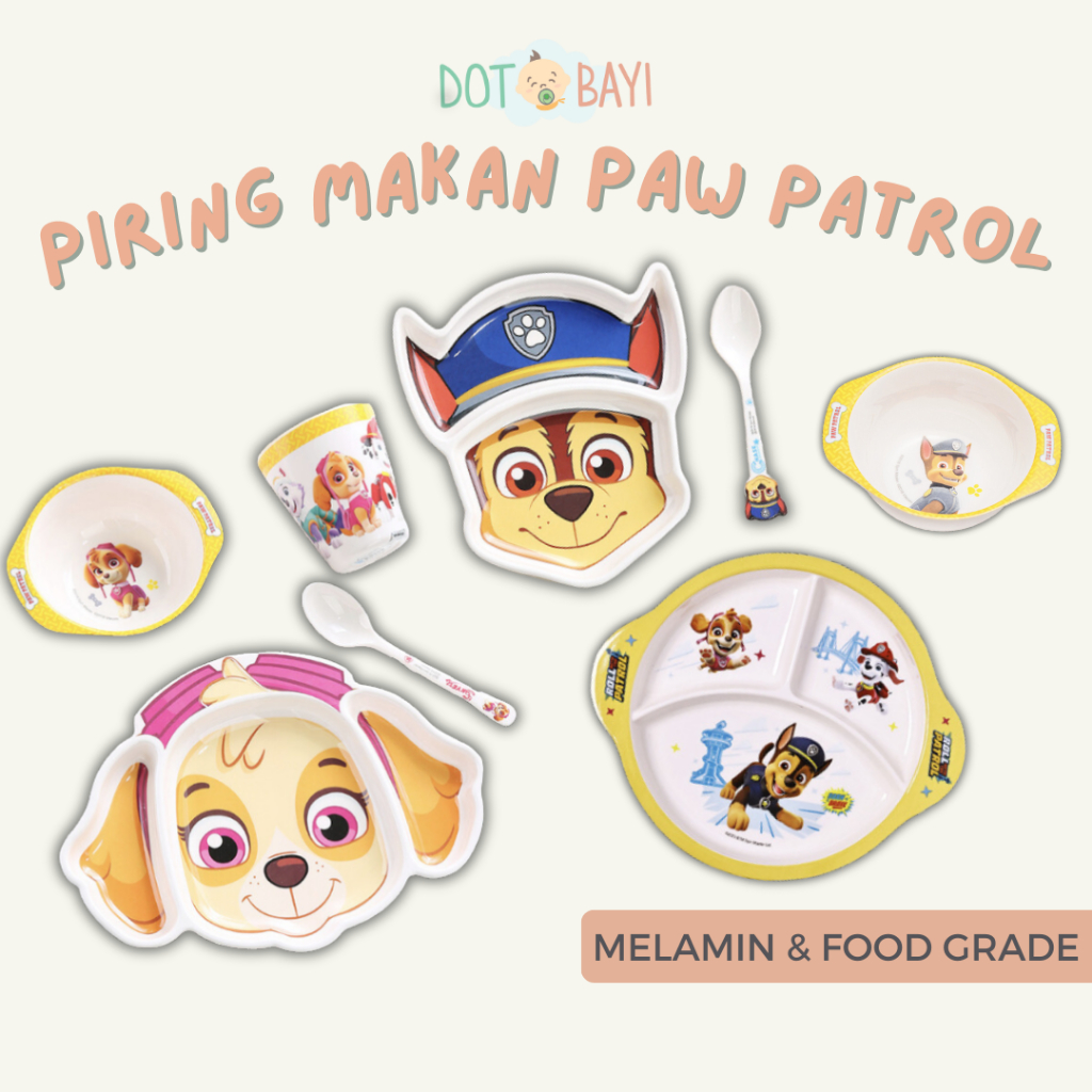 Jual PAW PM 004 Piring Mangkok Melamin Anak Feeding Set