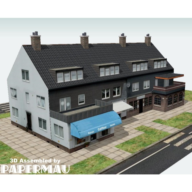 DIY Papercraft Komercial House Building Kerajinan Kertas