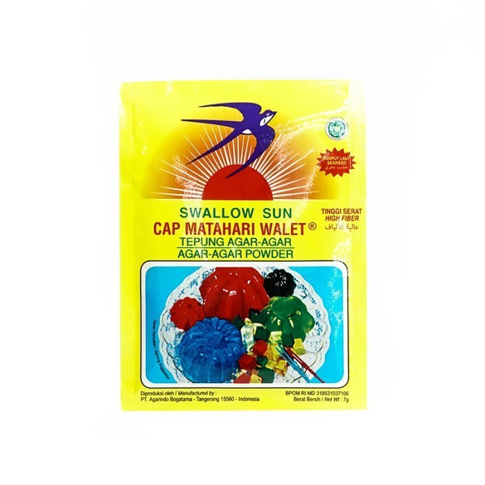 Jual [1pcs]Swallow Sun Red 7gr Tepung Agar-Agar cap Matahari Walet ...