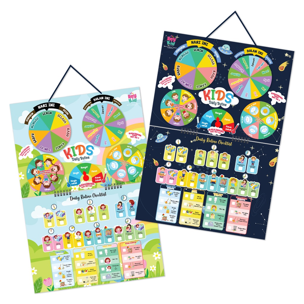 Jual Daily Routine Cheklist for Kids Rutinitas Harian Anak | Shopee ...