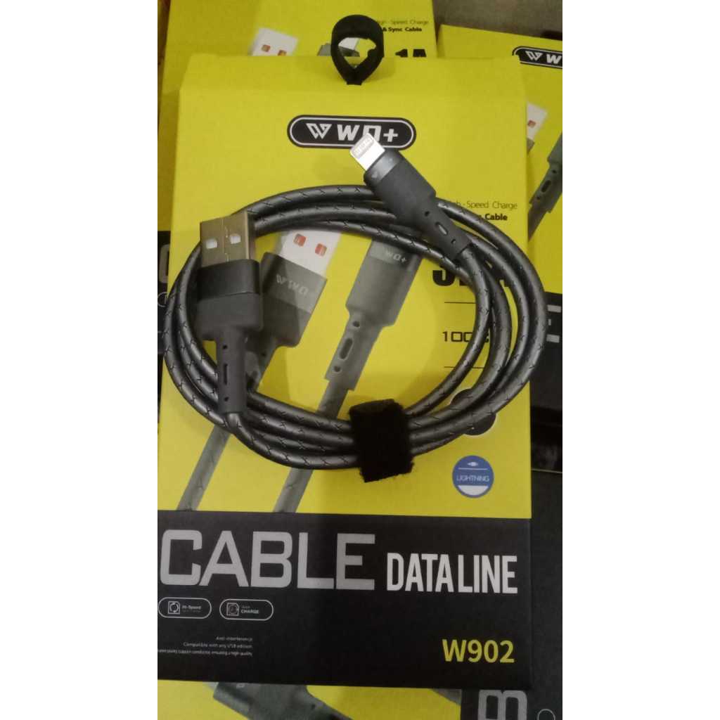 Jual Kabel data Dataline Cable WO+ W902 Lightning Warna Abu Original ...