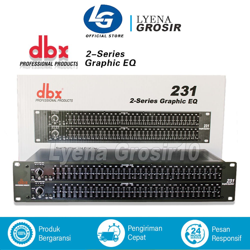 Jual EQUALIZER DBX 231 31CHANNEL BAND 2 SERIES GRAPHIC EQ DBX 231