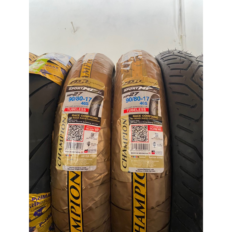 Jual BAN FDR MP27 UKURAN 90/80-17 TUBLES | Shopee Indonesia