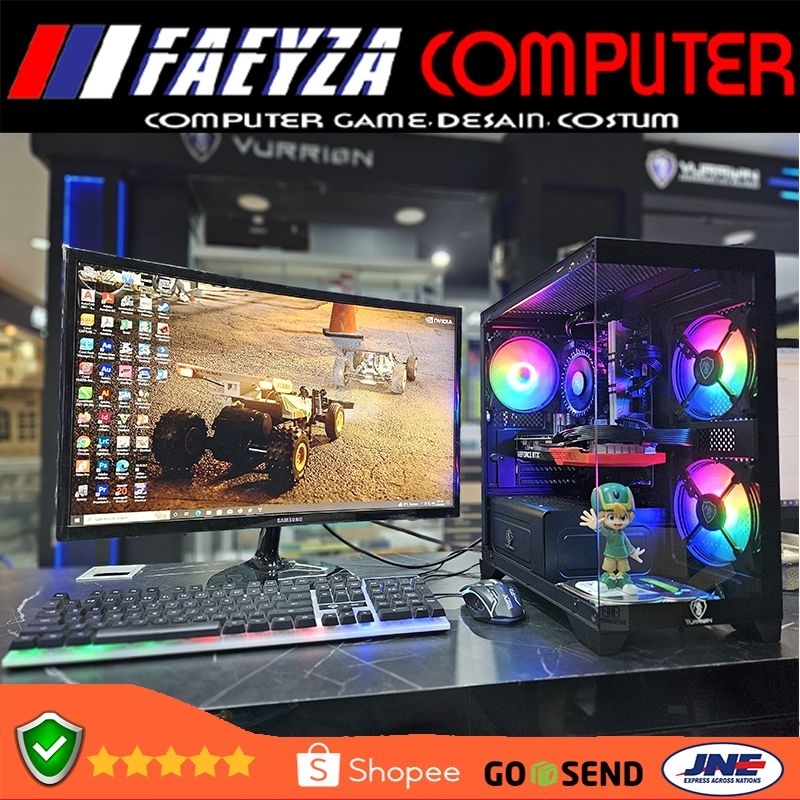 PC GAMING INTEL CORE I5 10400F feat 4GB ddr5 Ram 16gb LED 24 GAMING DESIGN  N RENDER