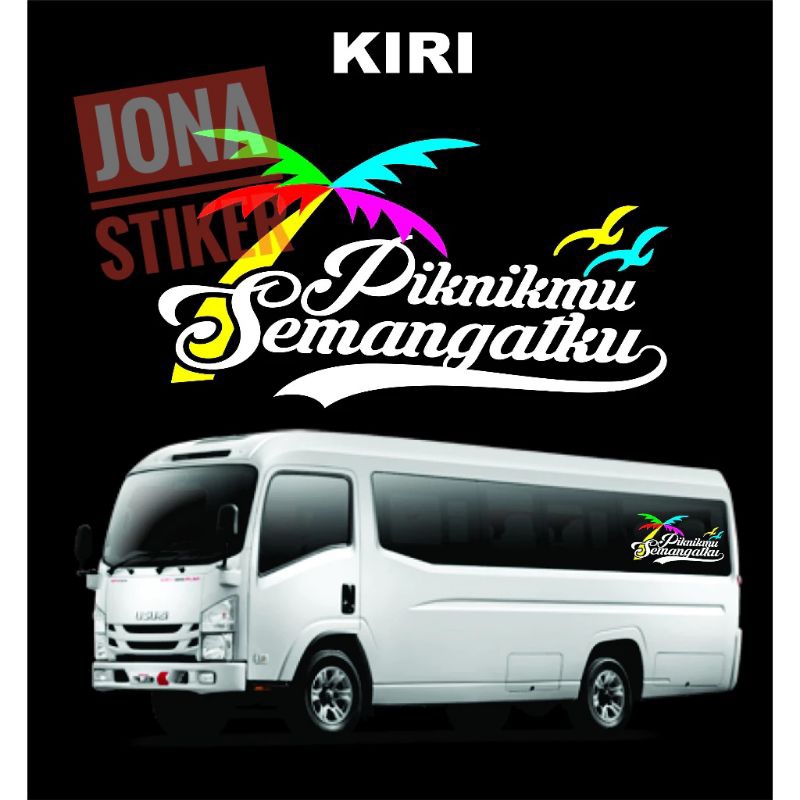Jual Stiker cutting bus kaca bus piknikmu semangatku mini bus | Shopee ...
