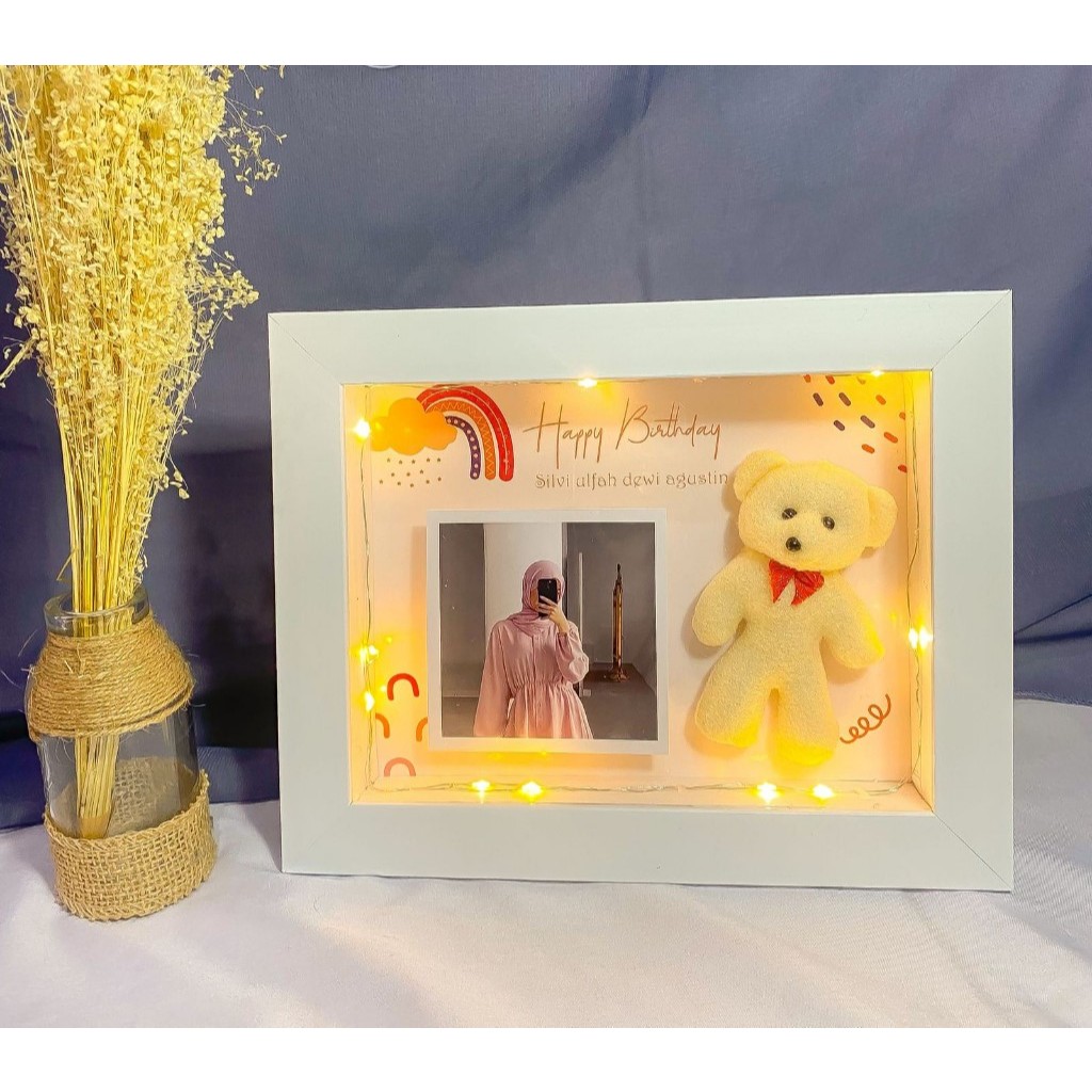 Jual flowers frame 3d 15x20 boneka custom | FRAME FOTO | wisuda ...