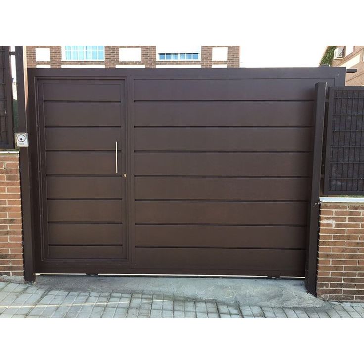 Jual pagar rumah minimalis dengan varian warna coklat | Shopee Indonesia