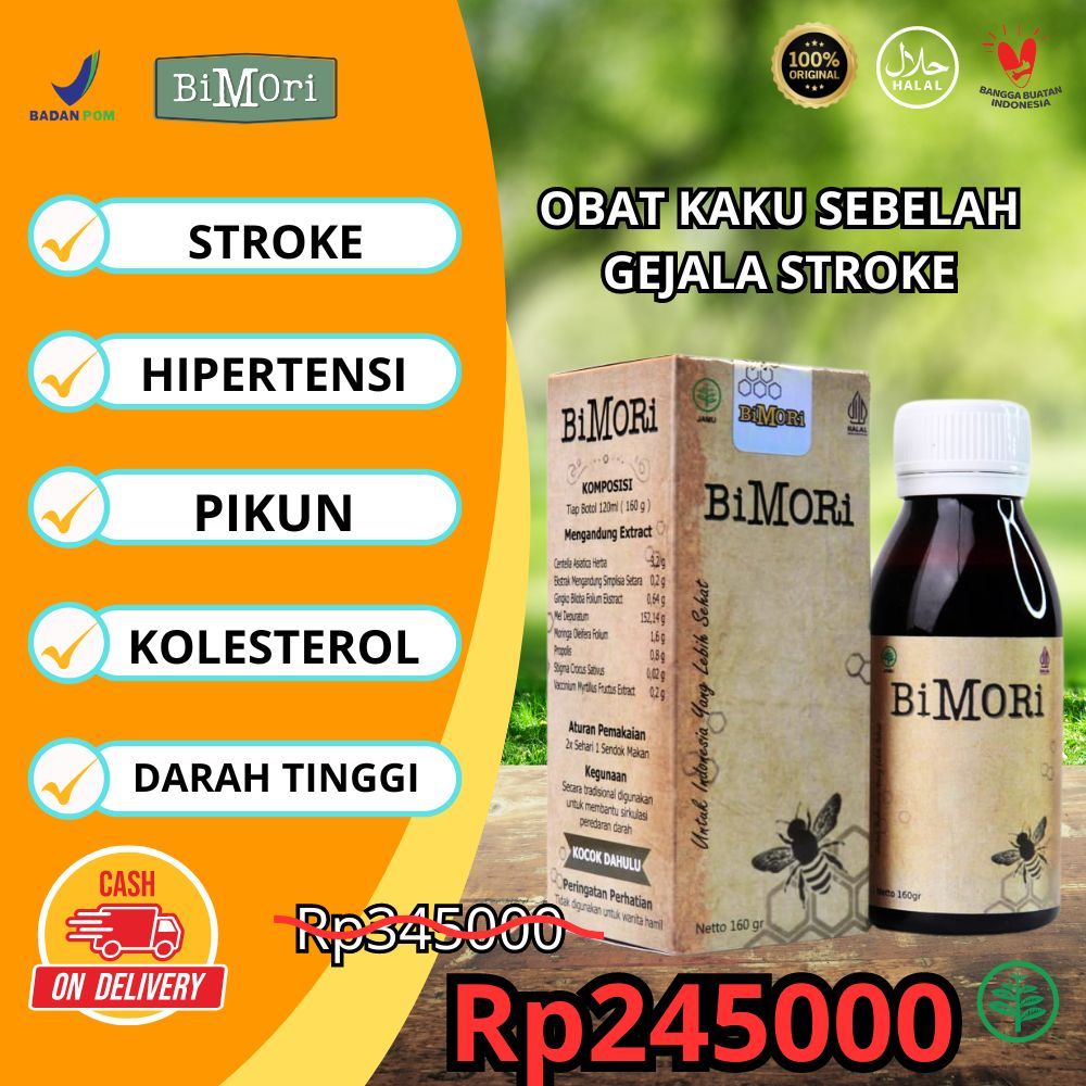 Jual Bimori Obat Kaku Sebelah Gejala Stroke Vitamin Daya Tahan Tubuh