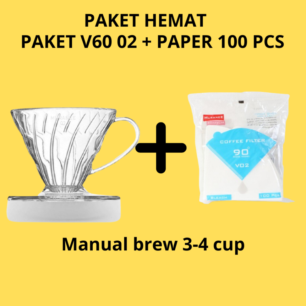 Jual [ COD ] V60 DRIPPER PLUS PAPER FILTER UKURAN 02/ PAKET NGOPI HEMAT ...