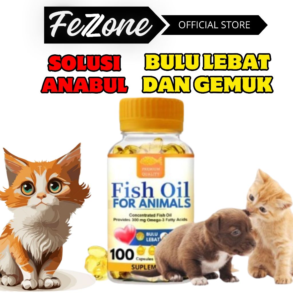 Jual 100pcs Minyak Ikan Kucing Tung Hai Fish Liver Oil Original Nutrisi