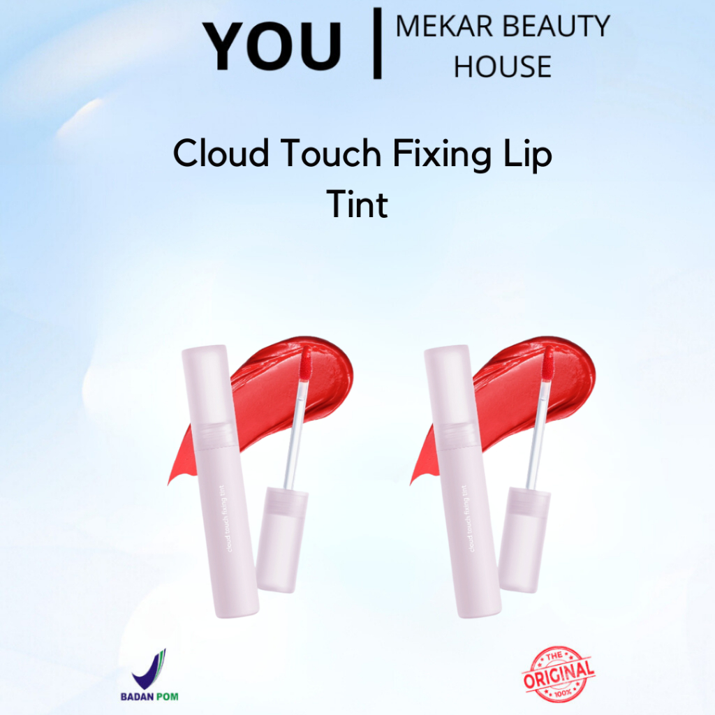 Jual YOU Cloud Touch Fixing Lip Soft Velvet Finish Lip Stain Korean Style Lipstik Bibir