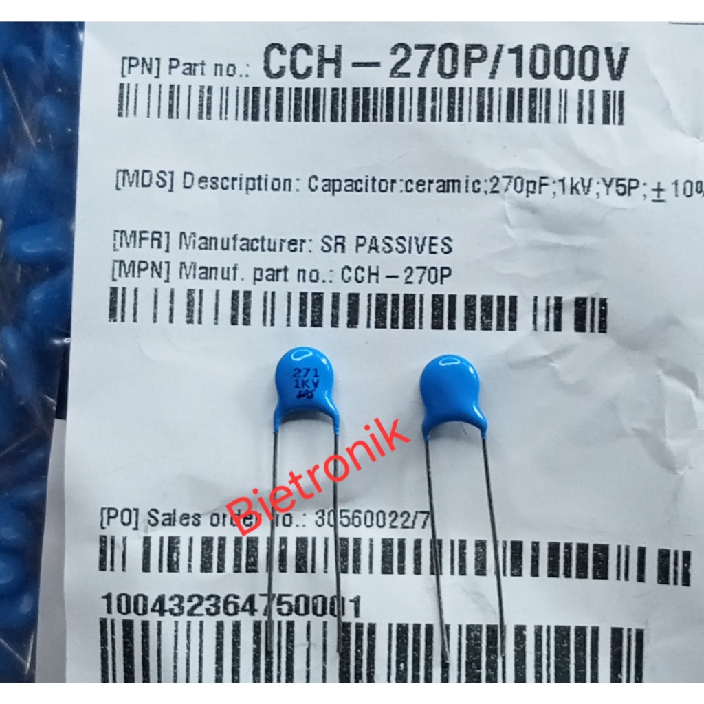 CW1-270P Luftdrehkondensator - 10-270pF, 1000VDC Für Funk-Antennen