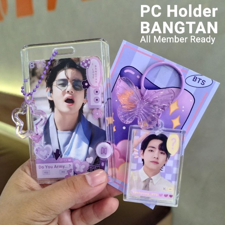 Jual Pasti Populer BTS PC HOLDER CAHOL PHOTO CARD BTS KEYCHAIN BTS ...