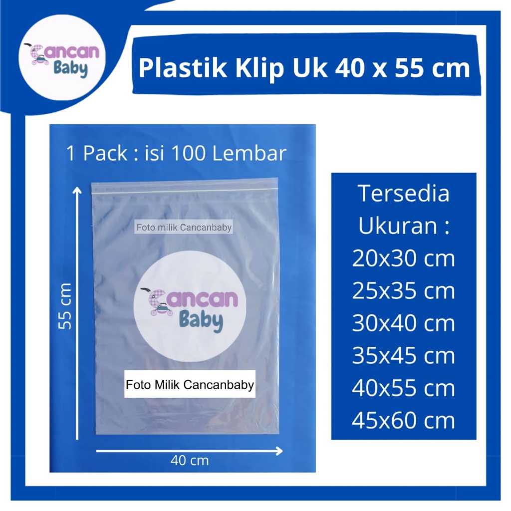 Jual Plastik Klip Jumbo Uk 40x55 Cm Bening Ziplock Super Besar 1 Pack Isi 100 Shopee Indonesia 3993