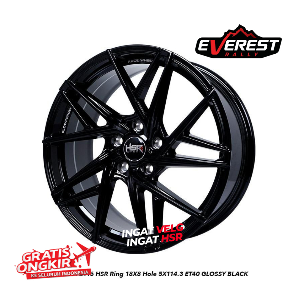 Jual Velg Racing Hsr Soma Termurah Untuk Mobil Zenix R Lebar Baut X Glossy Black