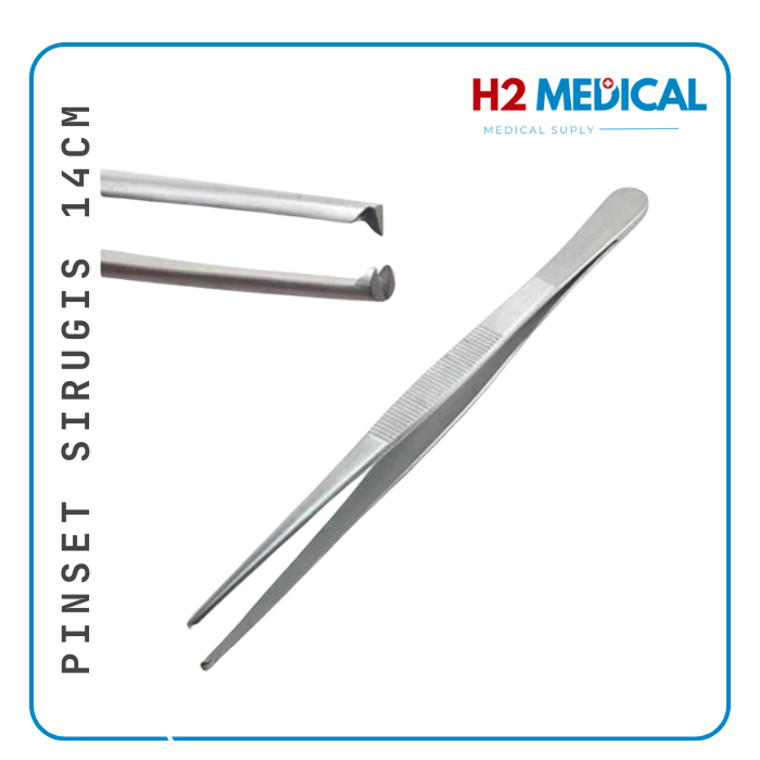 Jual Pinset Chirurgis 14 cm Tissue Forceps Sirurgis Pincet Bedah ...