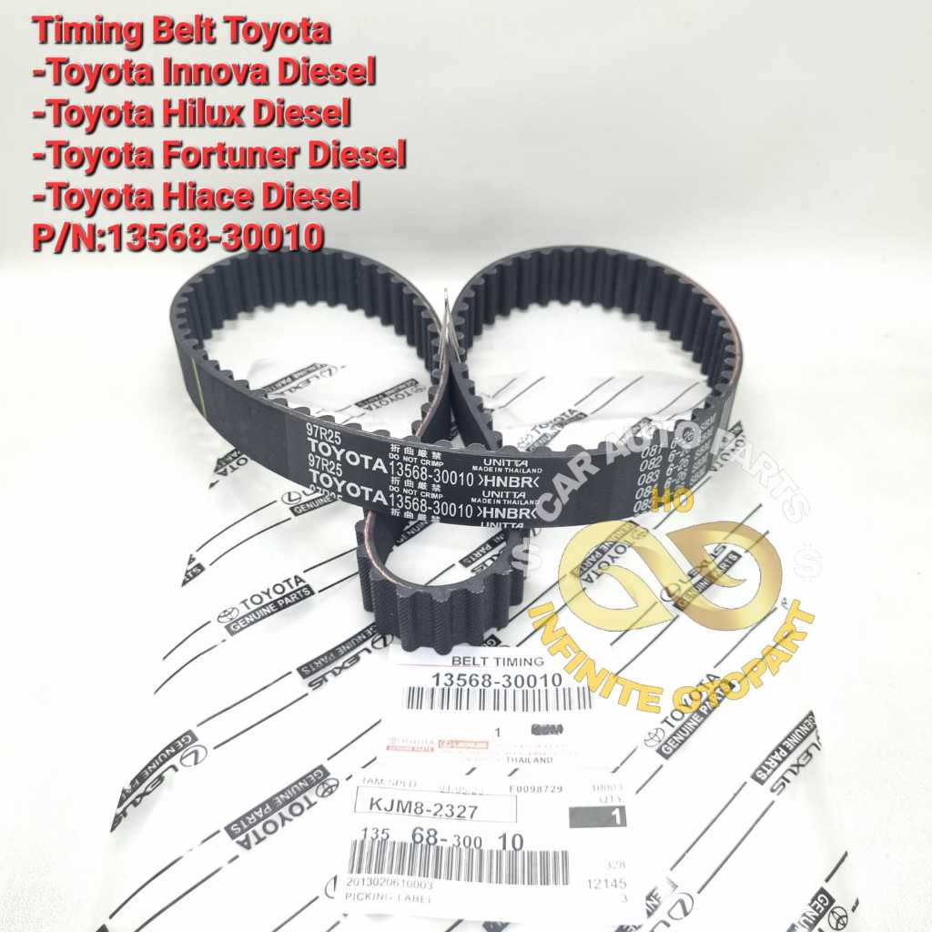 Jual TIMING BELT TALI TIMING INNOVA DIESEL FORTUNER HILUX 13568-30010 ...