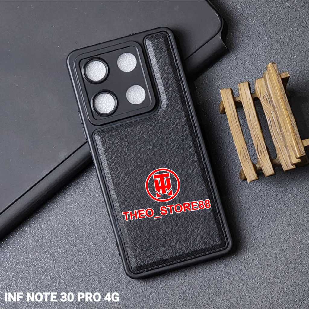 Jual CASE INFINIX NOTE 30 PRO 4G CASE LEATHER PRO BLACK INFINIX NOTE 30 ...