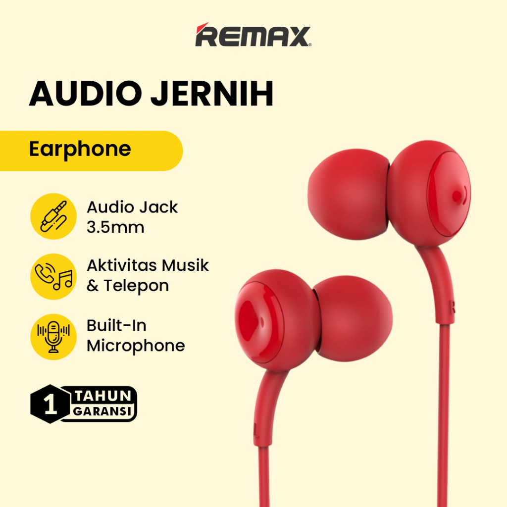 Remax Rm 510 REMAX Concave Convex In Ear Wired Headset Earphone HD