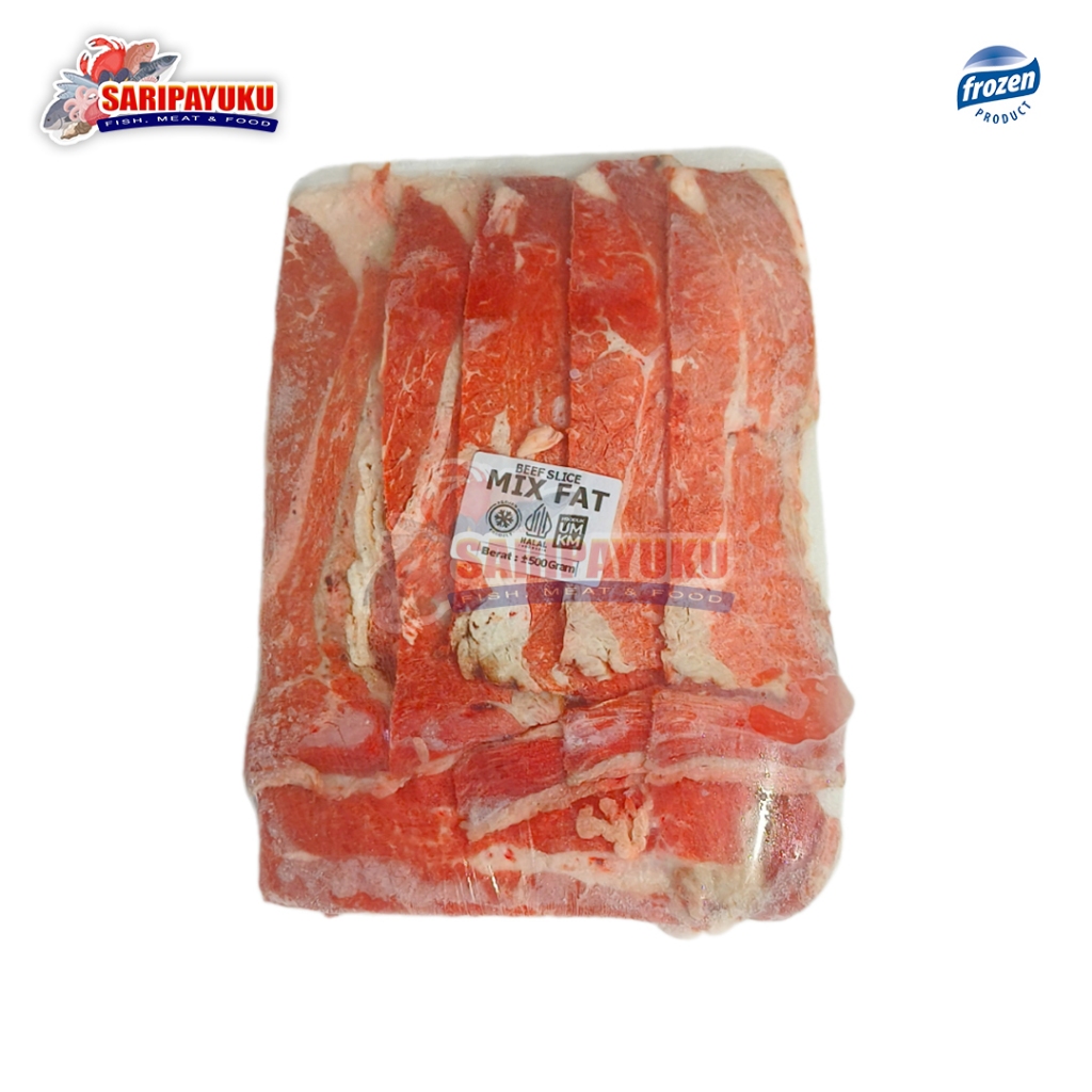 Jual Beef Slice Mix Grade A / Daging Slice / Belly fat mix / grill ...