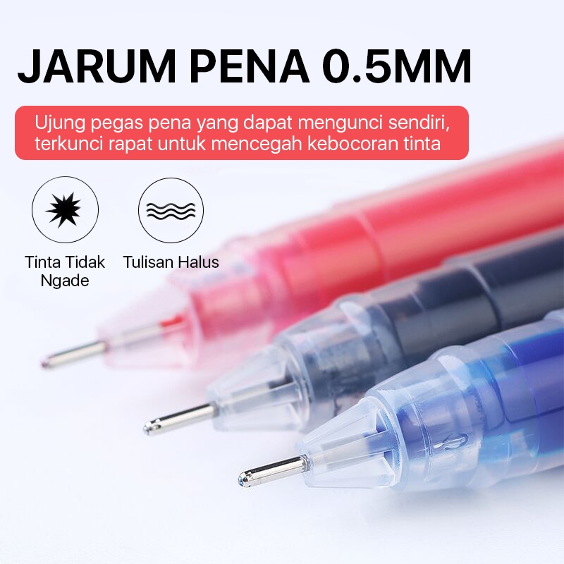 Jual Aimilo Gel Pen Pulpen Gel 3 Warna 0.5mm 1 PCS | Shopee Indonesia
