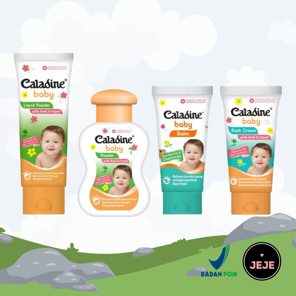 Jual CALADINE BABY Powder | Liquid Powder | Rash Cream | Balm | Krim ...