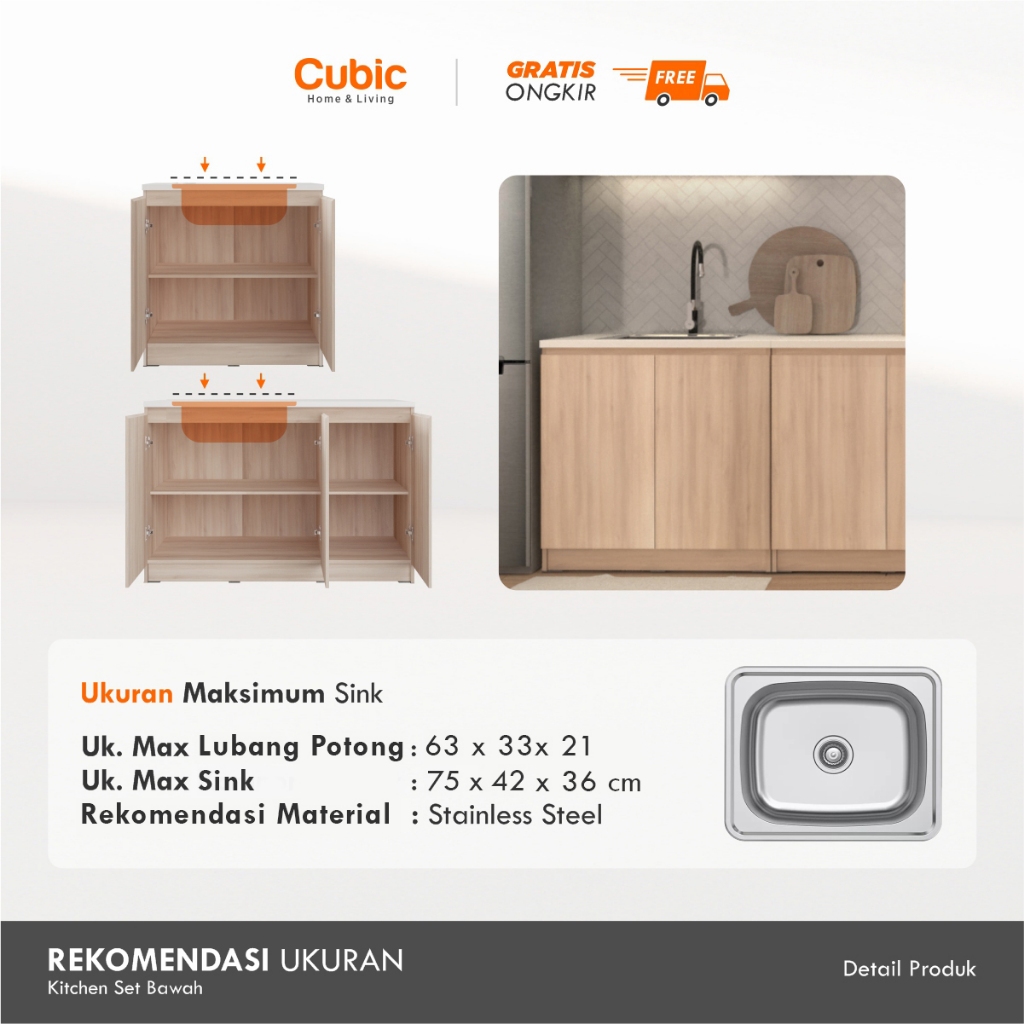 Jual Cubic Kitchen Set Minimalis / Kabinet Dapur / Rak Dapur Jual Cubic Kitchen Set Minimalis / Kabinet Dapur / Rak Dapur