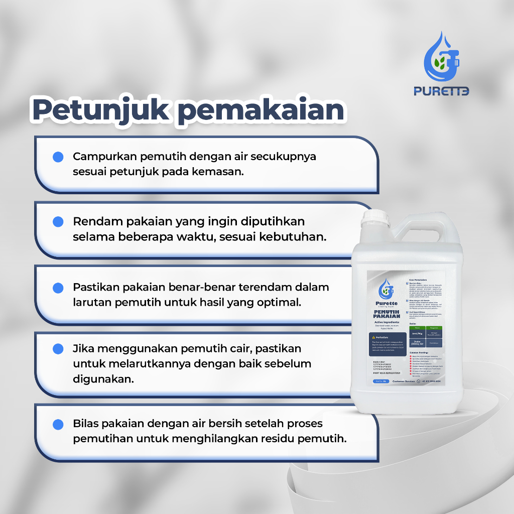 Jual Pemutih Noda Pakaian Disinfectant BayClin PREMIUM PURETTE 5L ...