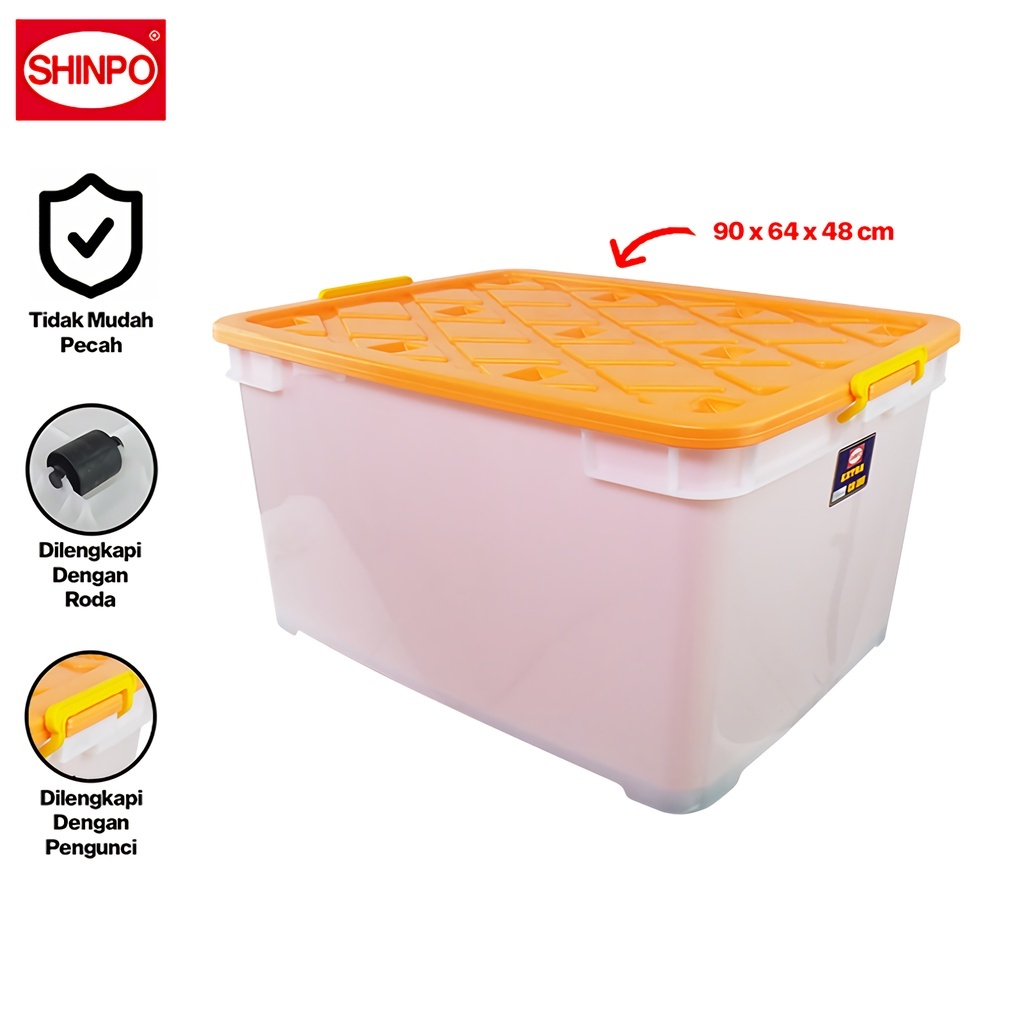 Jual Shinpo 126 CB 195 Liter Extra Container Box CB195 Dengan Roda Dan ...
