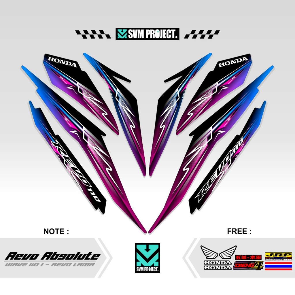 Jual STRIPING ABSOLUTE REVO 110 CW MOTIF 104 / STICKER ABSOLUTE REVO ...
