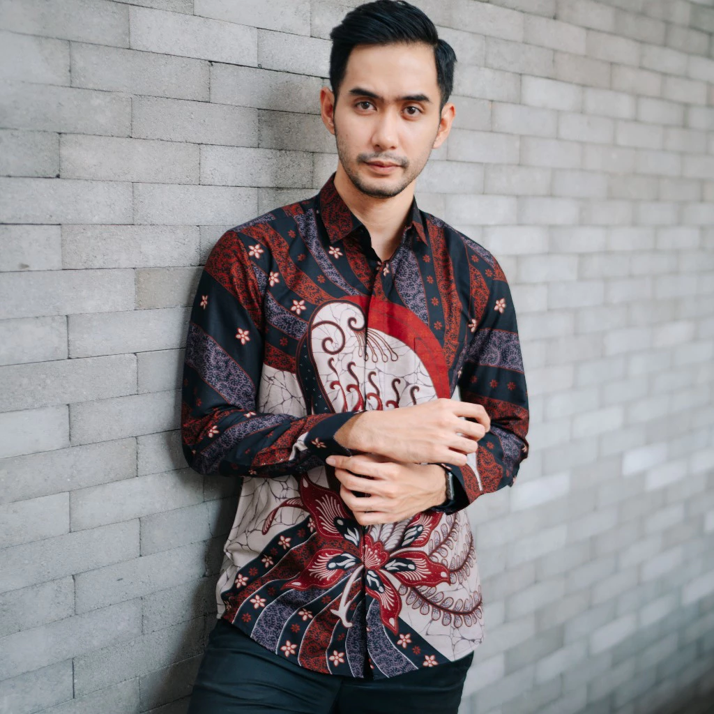 My Aksa Batik Pria Kemeja Panjang Bhumi Bunga - foto 1