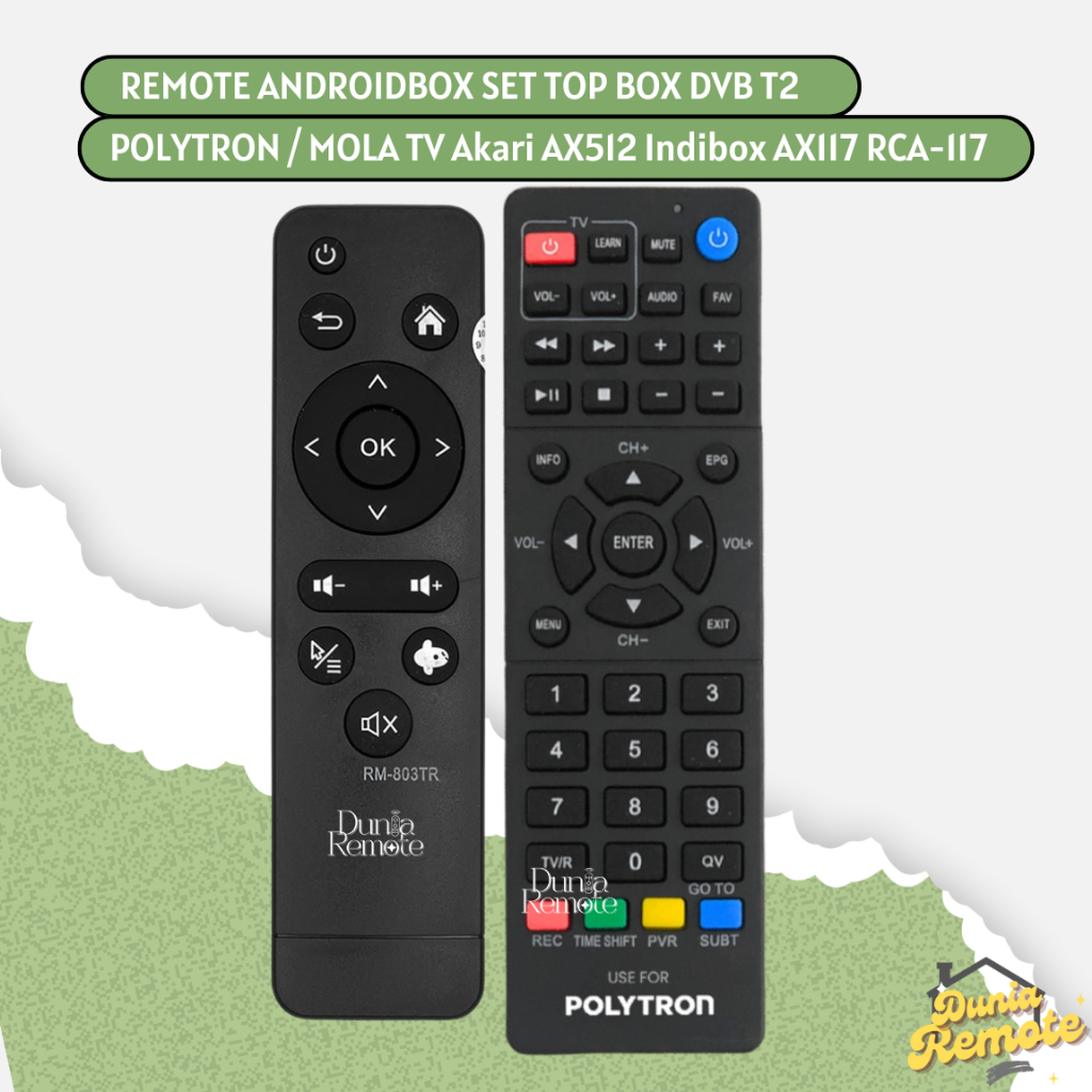 Jual Remote Set Top Box POLYTRON PDV 610 700 / Android Box MOLA TV ...